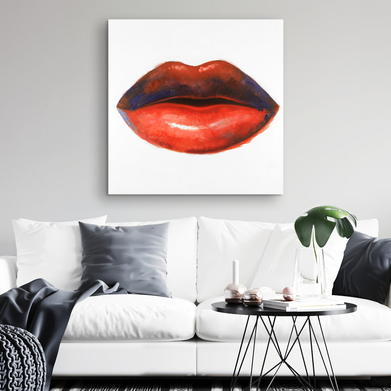 lipstick - 32"x32" art on canvas