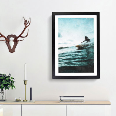 Surfing in Indonesia - Framed Print