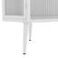 Armoire de plancher de 22,24 po en blanc, avec portes en verre trempé et 3 rangements, pour le salon, la chambre à coucher, l'armoire blanche de la salle de bain, 3 portes, moderne et fonctionnelle-776049886