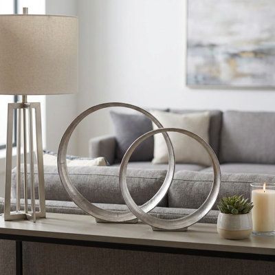 Darrah 2-Piece Metal Abstract Circular Sculptures