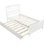 Lit plateforme simple avec lit gigogne en bois massif blanc pour une structure de lit de taille luxueuse