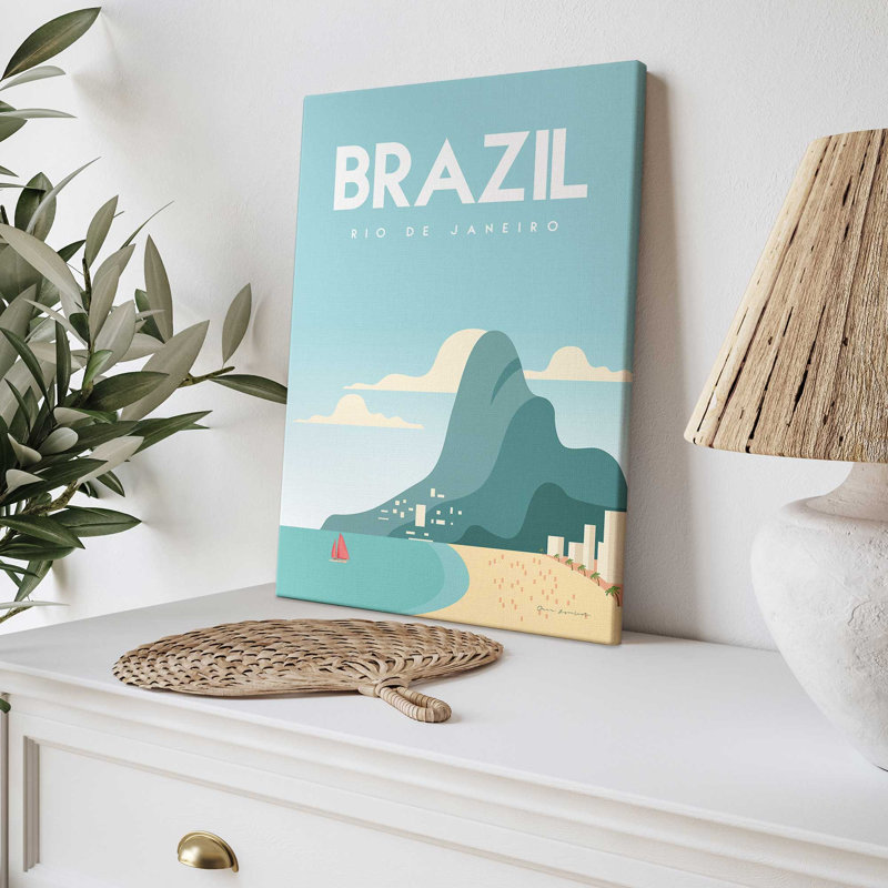 «Vibrant Rio», reproduction sur toile, Toile tendue, H 48 po x l 32 po x P 1,25 po