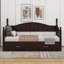 Lit de jour simple en bois avec lit gigogne double et tiroirs de rangement Noemi-1876002656