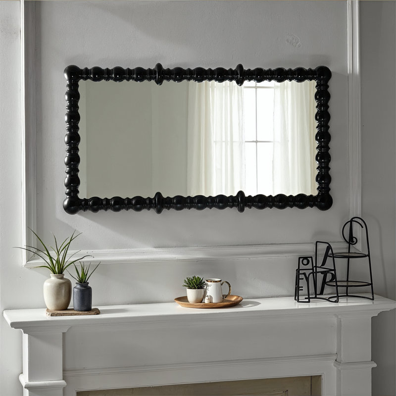 Miroir mural Scarlett, Noir, 44 po x 30,75 po