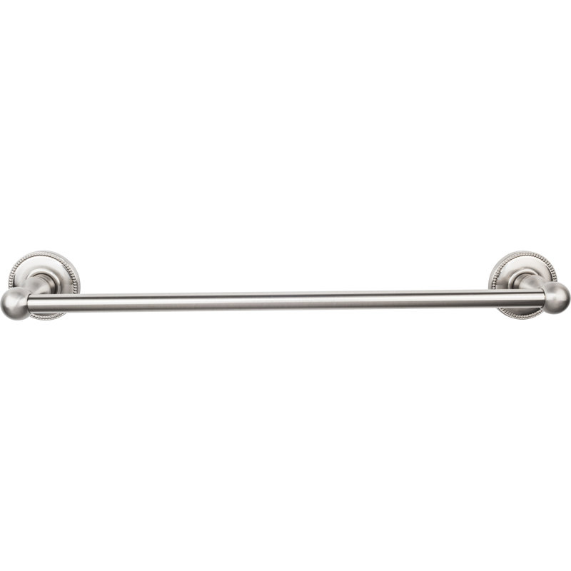 Edwardian Bath Single 20 1/2" Wall Mounted  Towel Bar, Brushed Satin Nickel