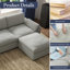 Canapé modulaire en L avec repose-pieds mobile-1843109350