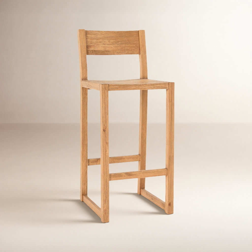 Modica Bar and Counter Stool, Bar Stool (30" Seat Height), Natural Brown