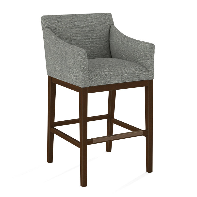 Upholstered Stool, 61536-78, Pecan