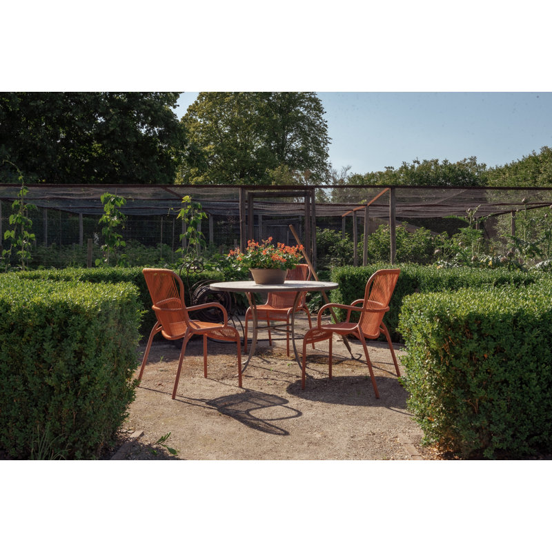 Loop Outdoor Dining Armchair, Terracotta
