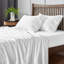 Ensemble de draps froids en rayonne de bambou, luxueusement doux et rafraîchissant, ensemble de draps blancs-87484298-87484299