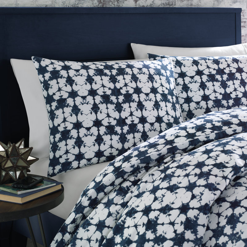 Navy Tye Dye Duvet, Queen Duvet Cover + 2 Standard Shams