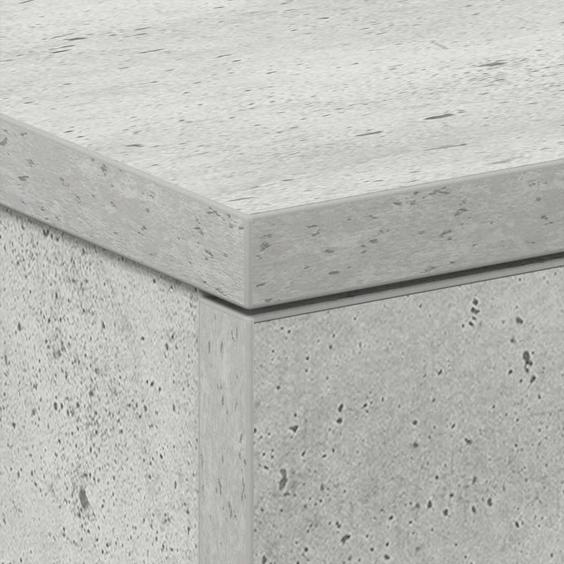 38cm W Bedside Table, Concrete Grey, Set of 2