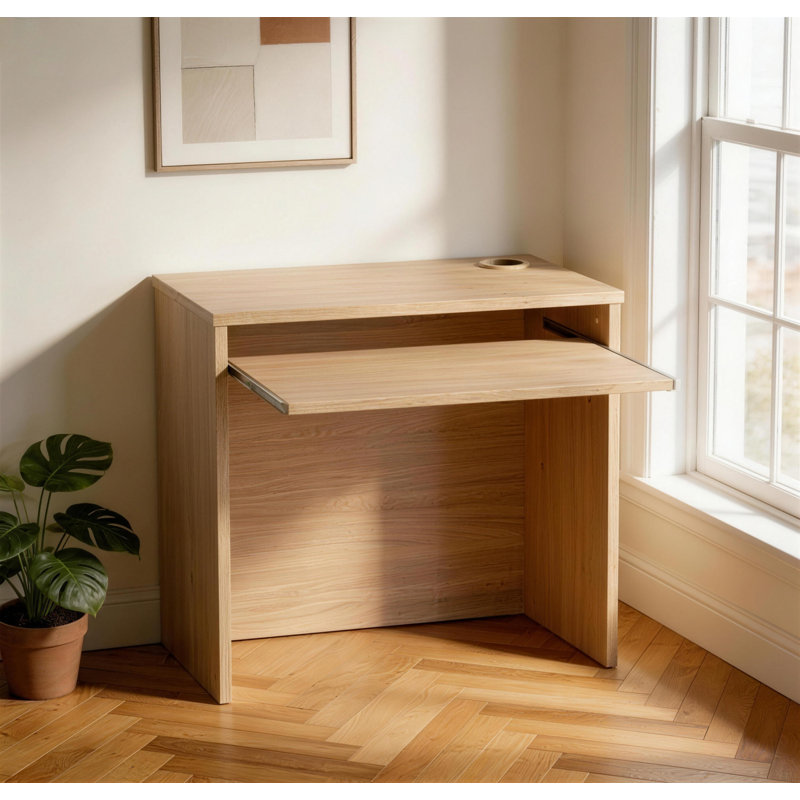 Haajra Computer Desk, 72cm H x 85cm W x 54cm D, Oak