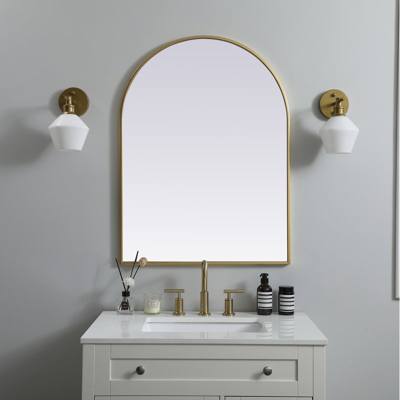 Miroir mural Sabine, Laiton, 36 po x 27 po