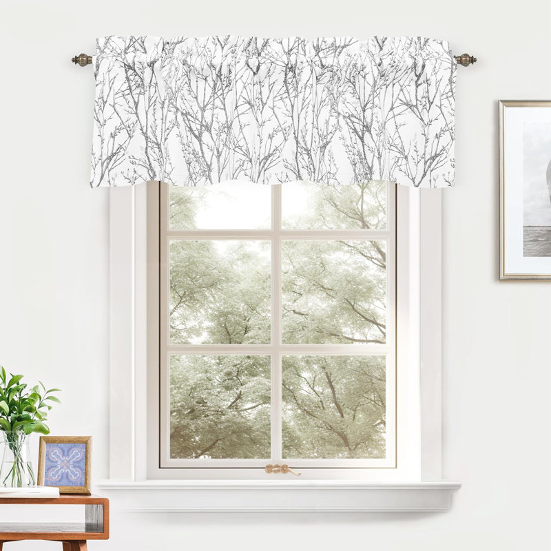 Blann Branch Tailored 52'' W Window Valance in, Gray, 52" W x 14" L