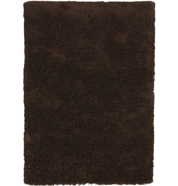 Tapis de zone brun foncé poils longs Issac