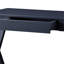 1 console gris anthracite rehaussée d'un support et d'un tiroir en bois anthracite