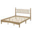 Grand lit plateforme en bois avec tête de lit d'inspiration gourde