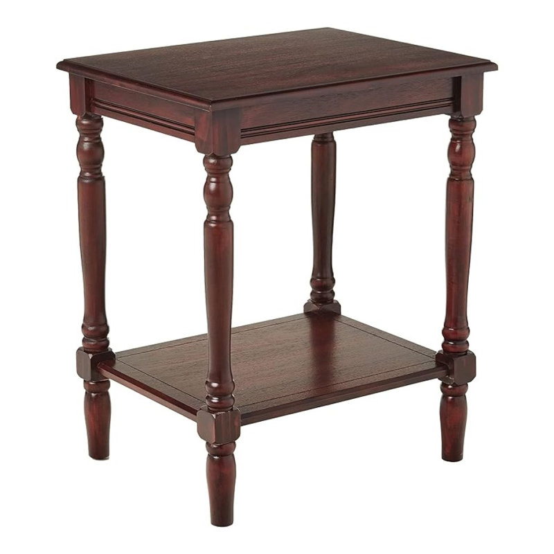 Charlton Home Delouris Wood Accent Storage Shelf End Table, Espresso 