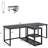 Laurentino 92.5'' W Two Person Desk with Storage Shelves, Double Computer Desk with PC case Stand for Home Office, Home Craft Table Workstation, Heat Press Table, Long Gaming Desk