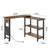 Sofa Table 360°rotating Tabletop 2-tier End Table