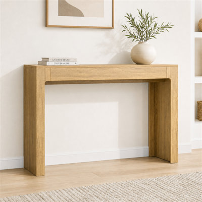 Table de bar 55 po à texture de marbre avec structure en bois