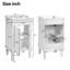 Armoire de salle de bain de 18 po de style français avec rangement, lavabo en céramique, tablette réglable, charnières à fermeture douce, idéale pour les petits espaces