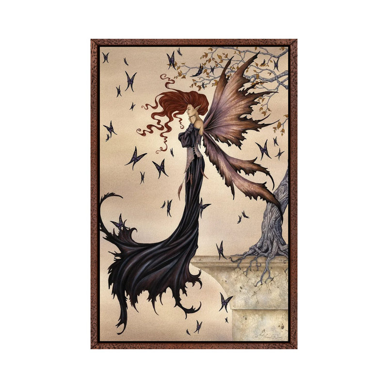 Mystique by Amy Brown - Print on Canvas, Classic Brown Wood Framed, 152.4cm H x 101.6cm W x 3.81cm D