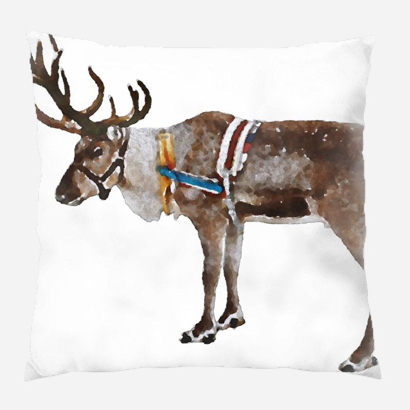 Coussin décoratif Renne, Microsuède, Intérieur