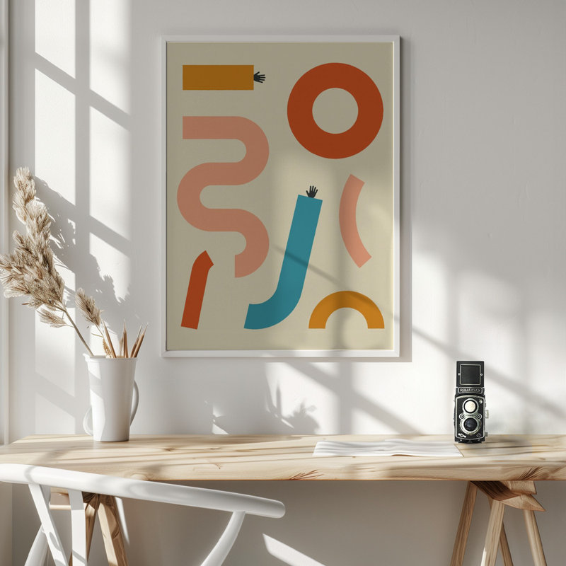 "Reaching", art mural texturé encadré, Naturel, H 40 po x l 30 po