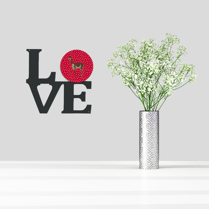 Décoration murale en métal vicugna ou vicuna love
