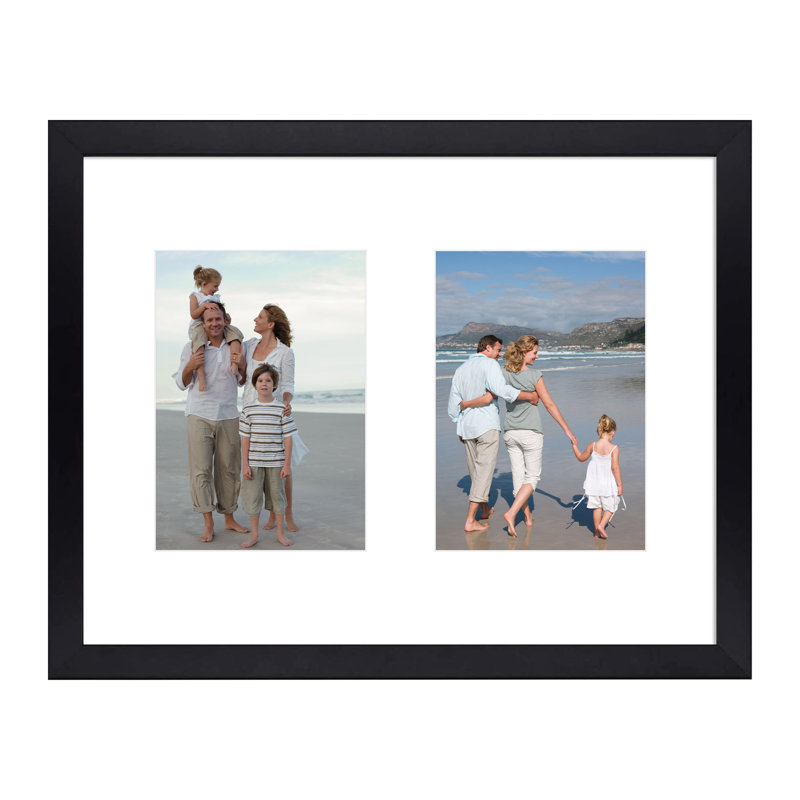 Argyrios 11x14 Wood Collage Picture Frame, Black, 5" W x 7" H