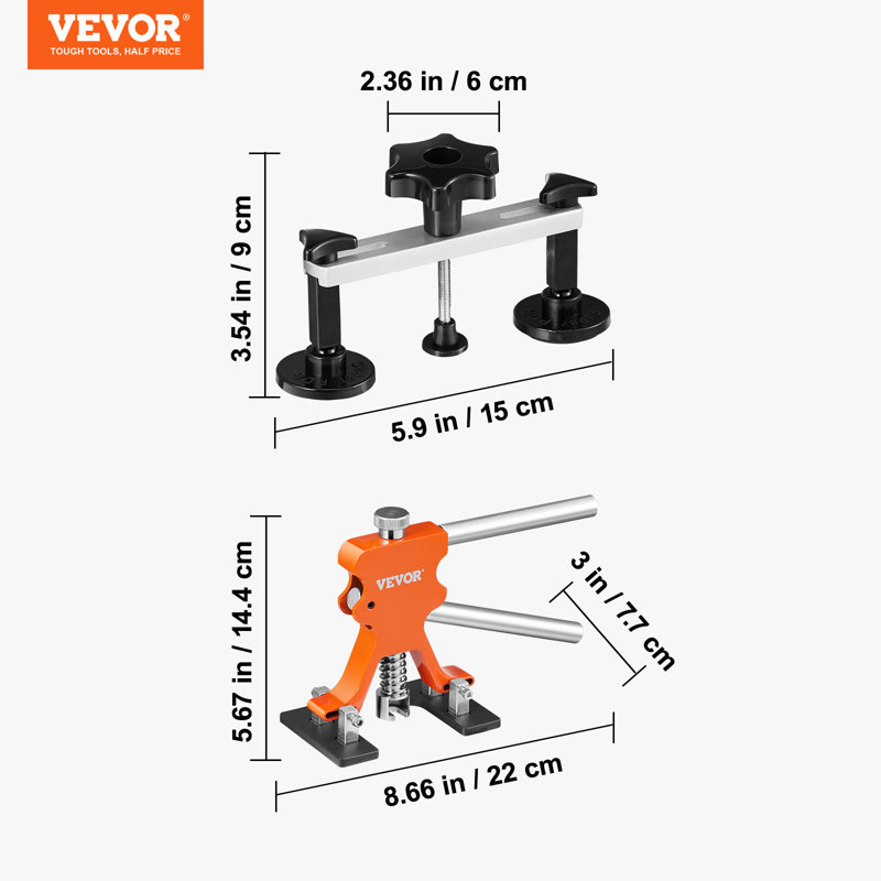 VEVOR Dent Removal Kit, 3 Packs Suction Cups
