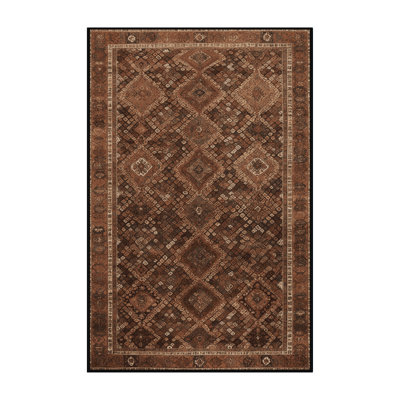 Machine Washable Persian Brown Area Rug