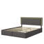 EU Double & King PU Storage Bed With 4 Drawers & LED Headboard, Faux Leather Upholstered Frame,  Beige & Grey-1669060747-1664150146