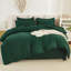 Ensemble d'édredon pour grand lit Andency vert foncé - 7 pièces Ensembles d'édredon pour grand lit, ensemble de lit léger uni avec édredon, draps, taies d'oreiller et taies décoratives-124612820-124612830