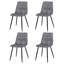 Nero Upholstered Dining Chairs With Metal Legs-814270874