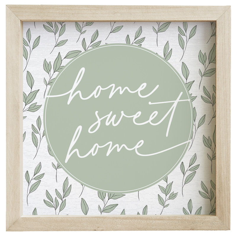 Motif de feuilles Home Sweet