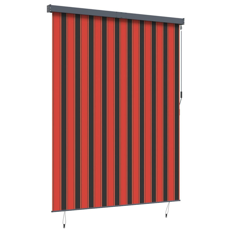 Vidaxl Outdoor Roller Blind Orange And Brown Fabric, 250cm L x 200cm W