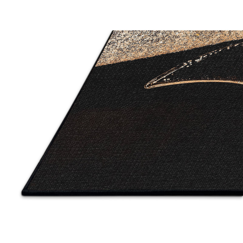 Tapis de zone noire ange, Rectangle 2 pi x 4 pi