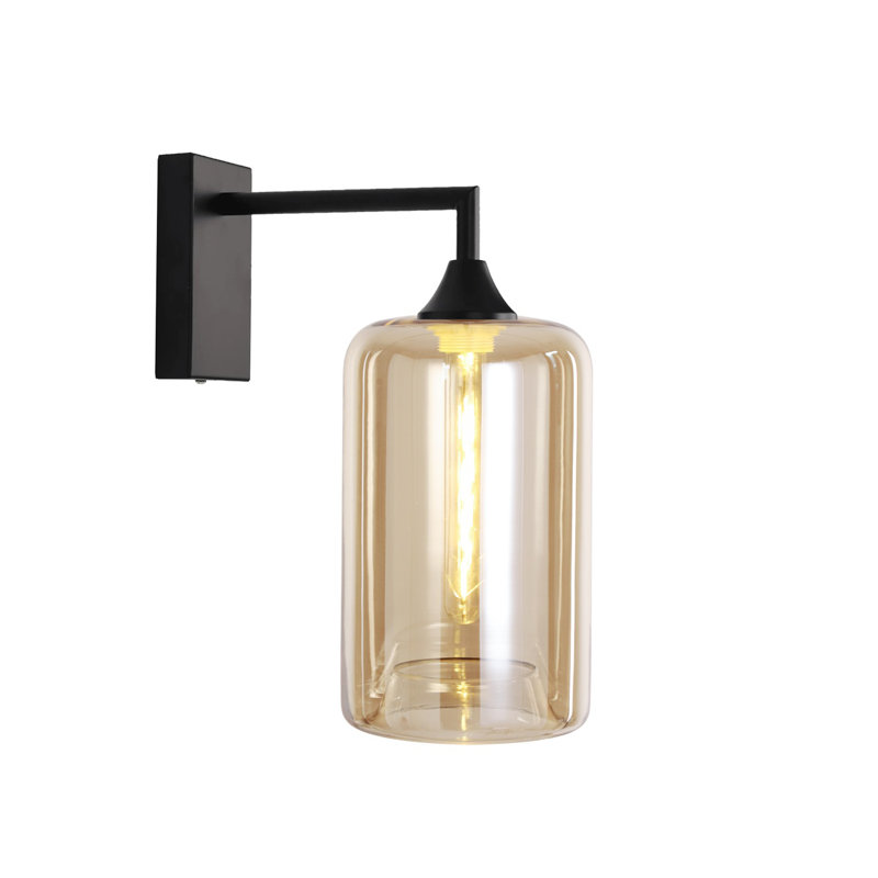 Bonita Armed Sconce, Black, Amber