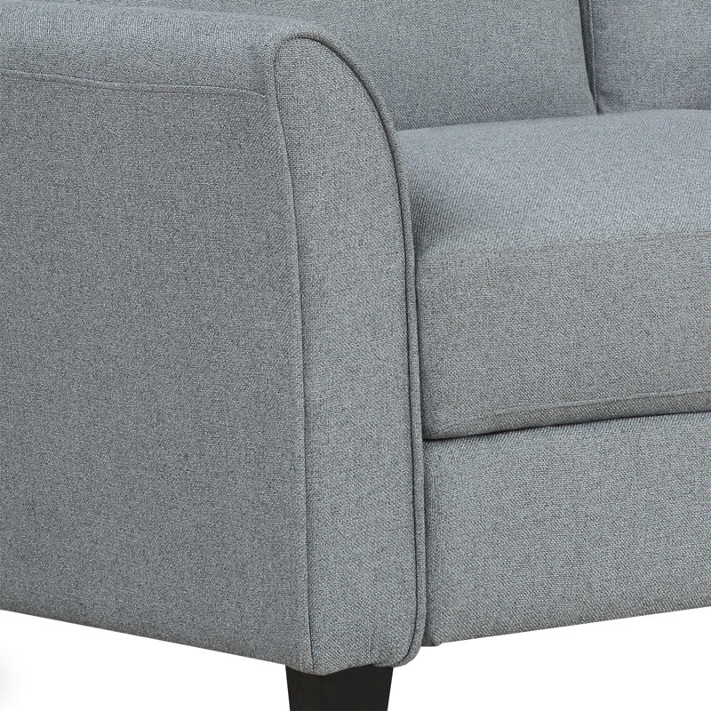 Valhalla Living Room Sofa, Gray Linen, 3, 33" H x 67.7" W x 29" D