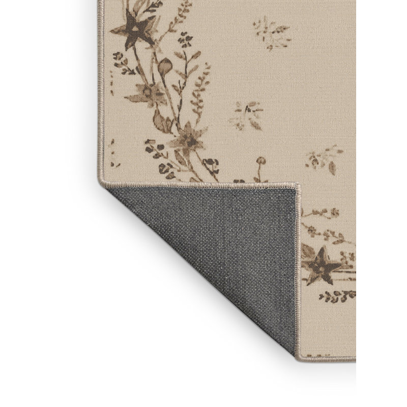 Soft Plush Fedele July 4Th Modern & Contemporary Abstract Area Rug in Beige – Beige Binding, 8x12