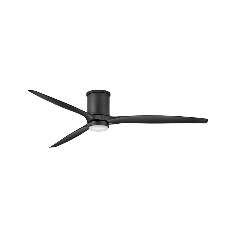Ventilateur à DEL 72 po Hover Flush, Noir mat