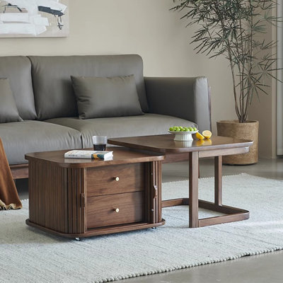 Solid wood multi-functional creative tea table