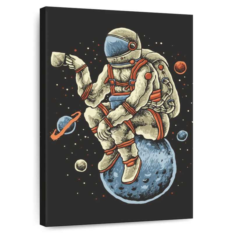 Astronaut Coffee Break, 24" H x 16" W