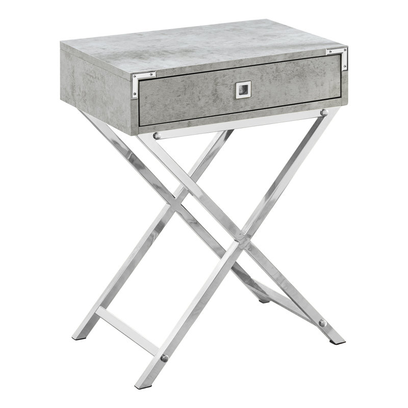 Accent Table, Side, End, Nightstand, Lamp, Storage Drawer, Living Room, Bedroom  Laminate Metal, Contemporary, Modern, Black