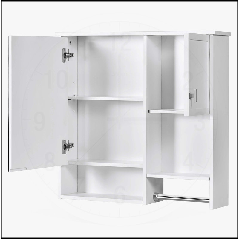 Armoire de salle de bain murale moderne avec plusieurs options de rangement et un design élégant