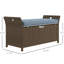 Banc de rangement de 27 gallons en bleu foncé, extérieur avec coussin et poignées, boîte de jardin rectangulaire pour rangement de décoration, utilisation rectangulaire de grande capacité bleue