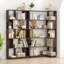 Bibliothèque d'angle peu encombrante de 90 cm + bibliothèque extensible de 80 cm, ensemble de 2 tablettes, meubles combinés et assortis-790758889